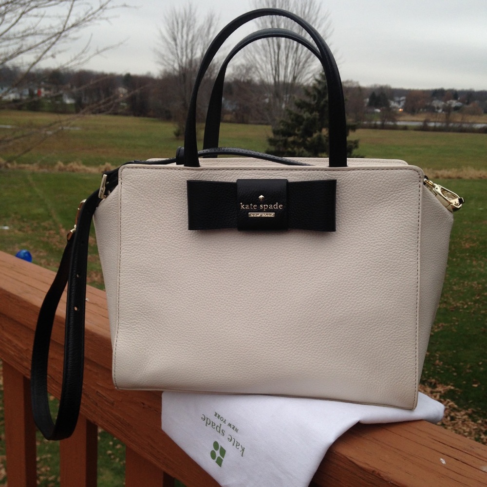 New Kate Spade Ivory Ellis Matthew Bowtie Bag